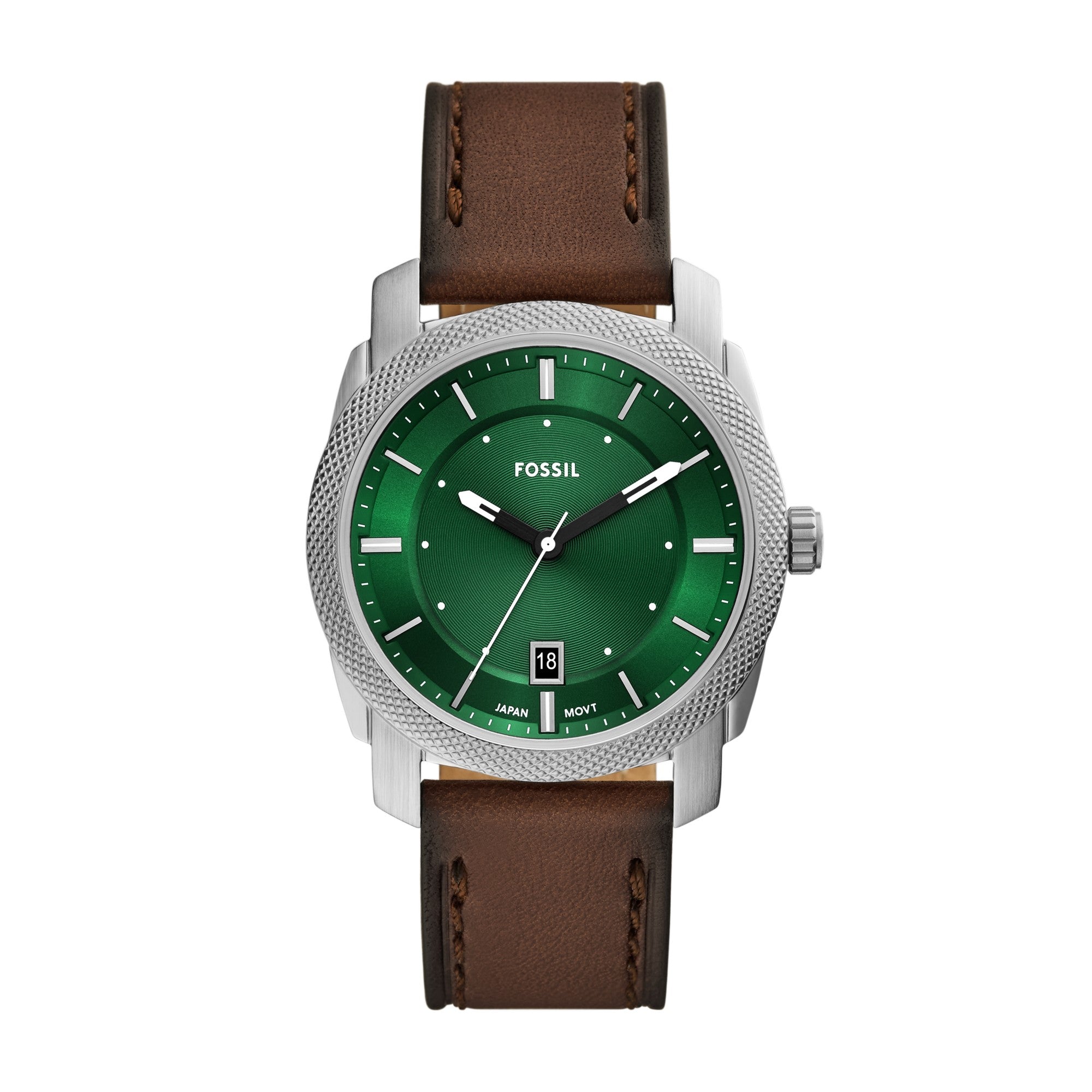 Montre Fossil Machine FS6085, cadran vert, vue de face