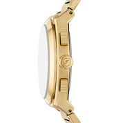 Montre Fossil Everett FS6119, cadran doré, vue de profil