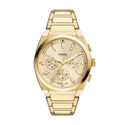 Montre Fossil Everett FS6119, cadran doré, vue de face