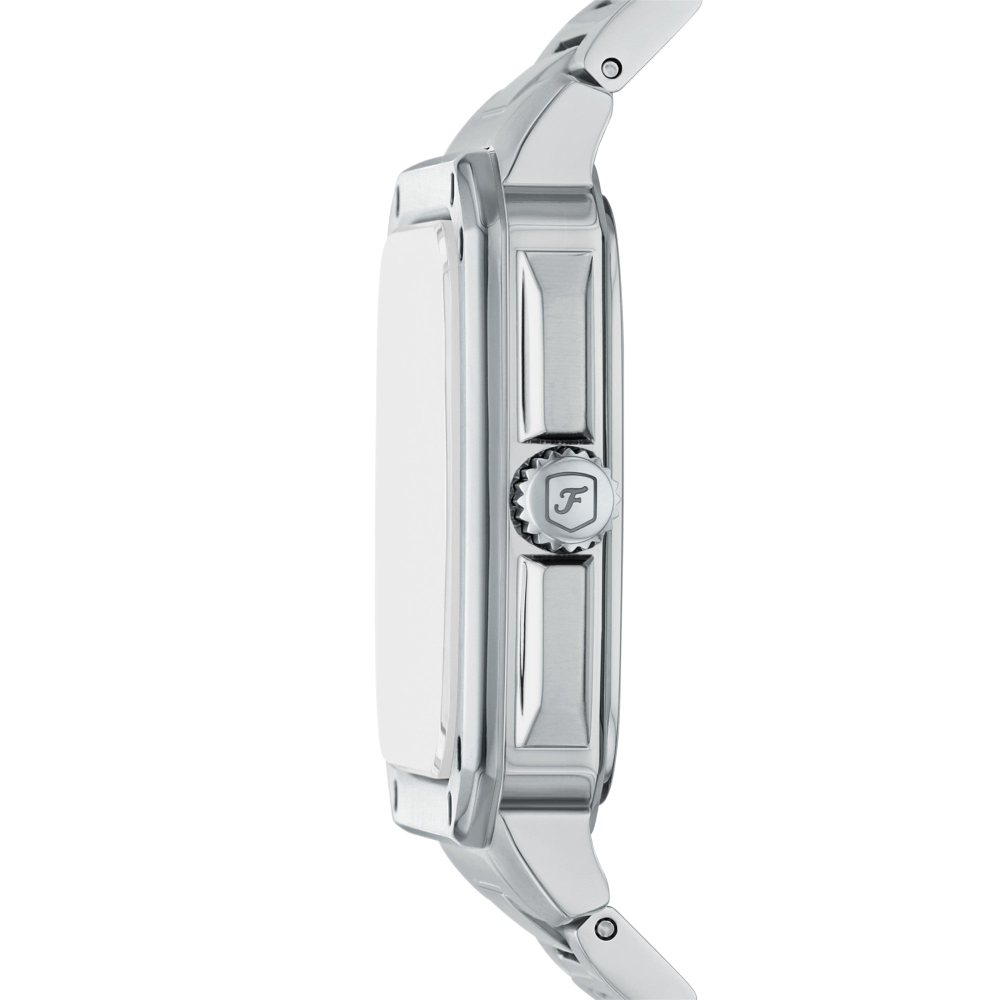 Fossil Crosby FS6121 watch, blue dial, side profile