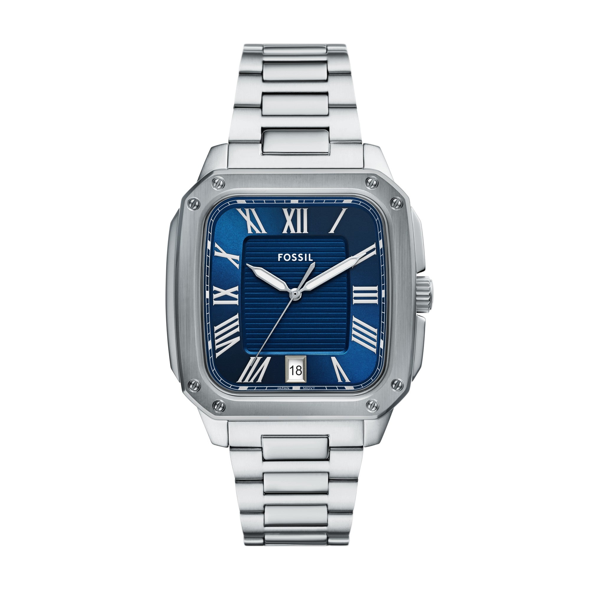 Fossil Crosby FS6121 watch, blue dial, front view