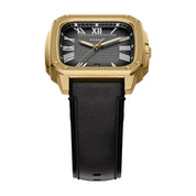 Montre Fossil Crosby FS6151, cadran noir, portée au poignet