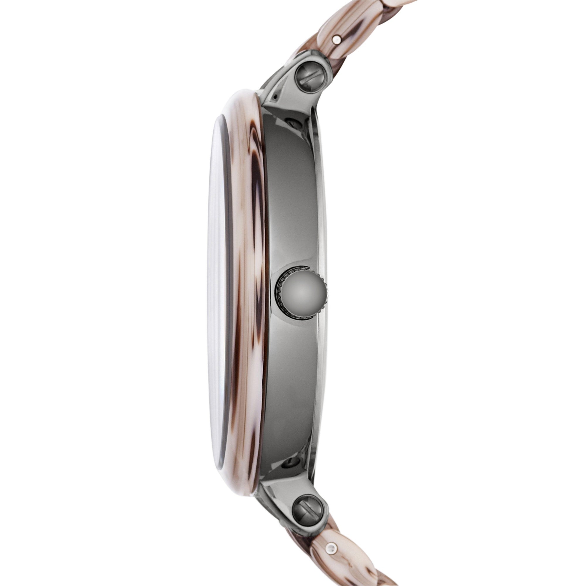 Fossil Heather JR1405 watch, grey dial, side profile