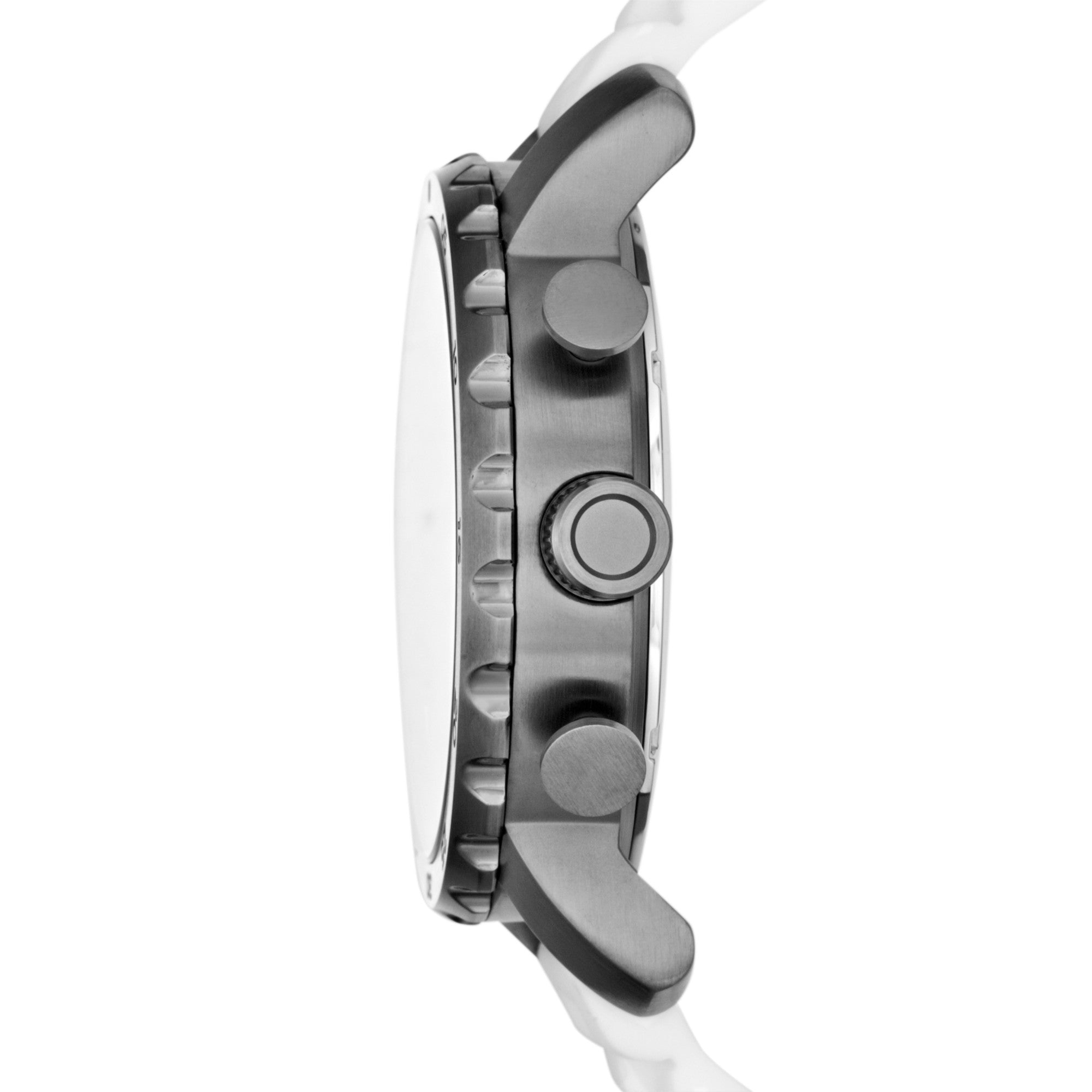 Montre Fossil Nate JR1427, cadran blanc, vue de profil