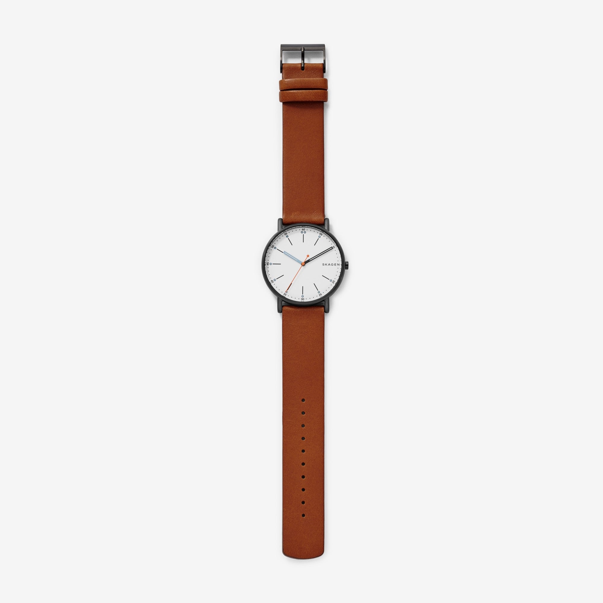 Montre Skagen Signatur SKW6374, cadran blanc, portée au poignet