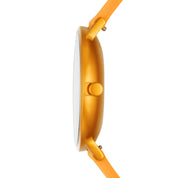 Montre Skagen Aaren Kulor SKW6510, cadran jaune, vue de profil