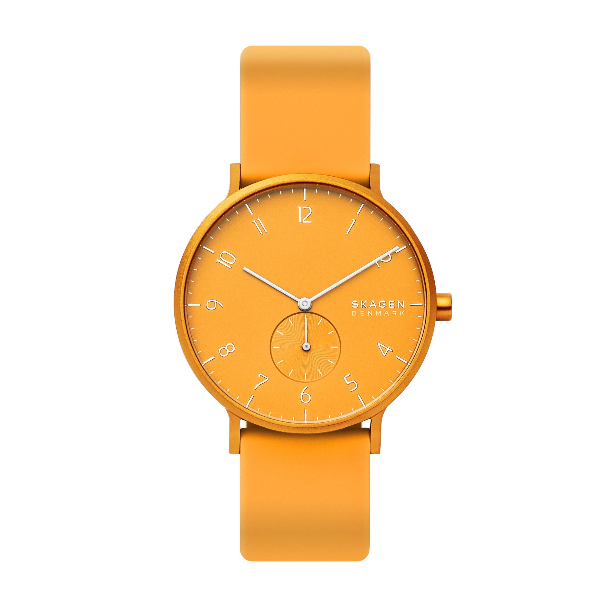 Montre Skagen Aaren Kulor SKW6510, cadran jaune, vue de face