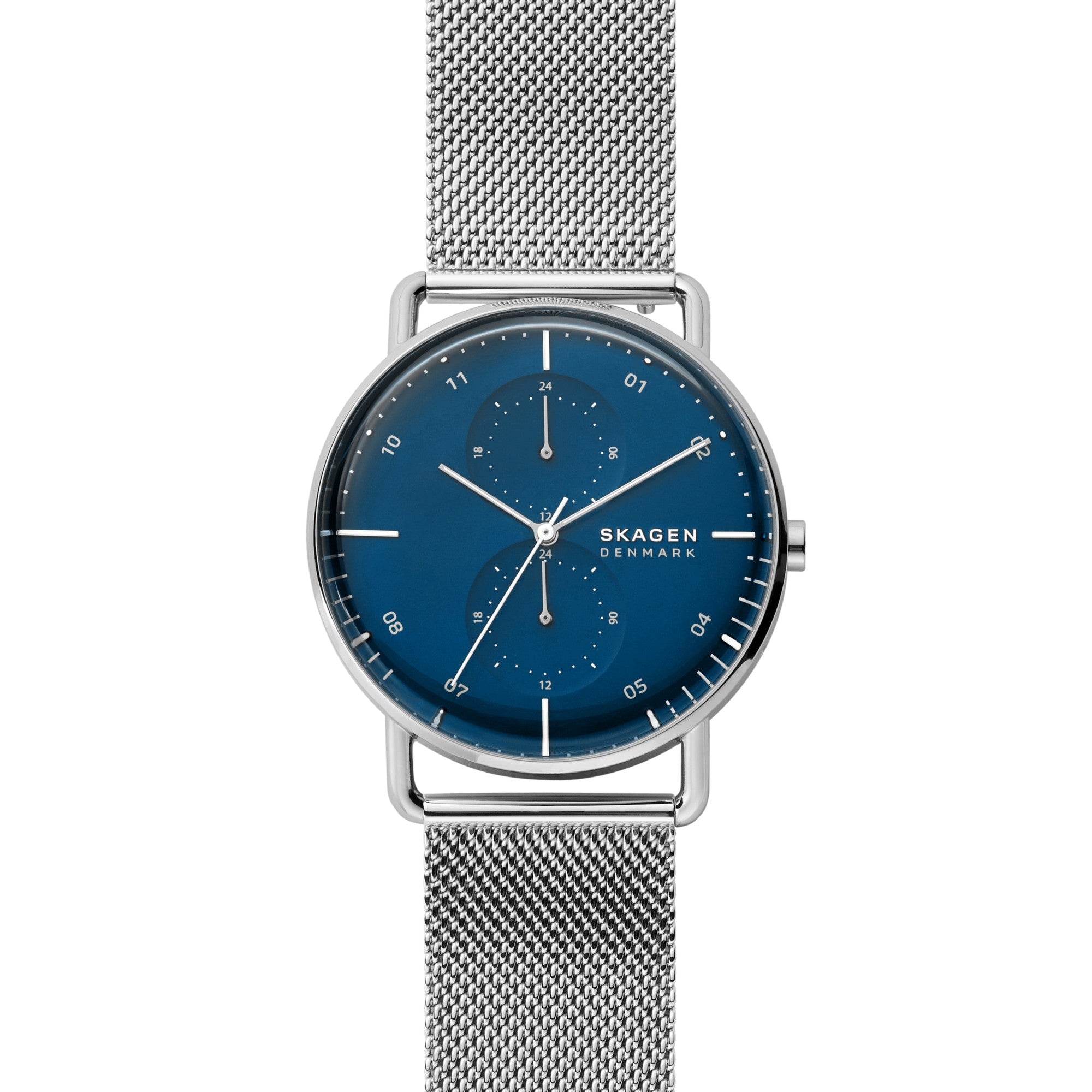 Montre Skagen Horizont SKW6690, cadran bleu, vue de face