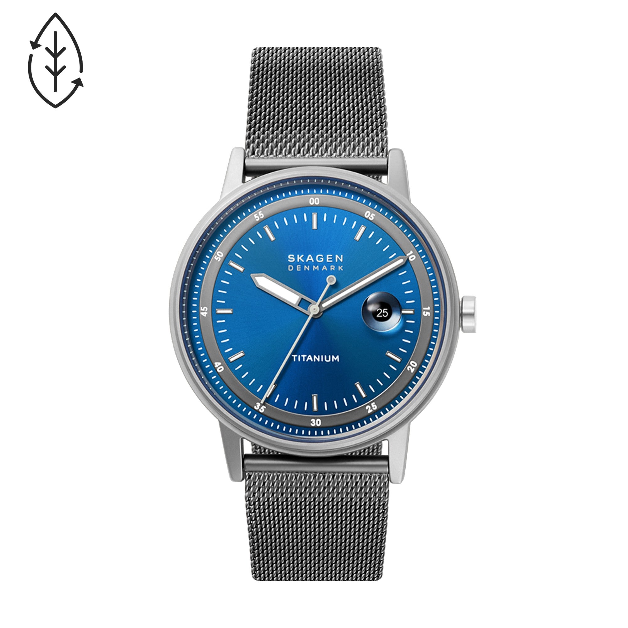 Montre Skagen Henriksen SKW6754, cadran bleu, vue de face