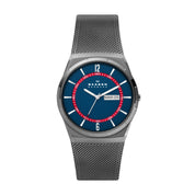 Montre Skagen Melbye SKW6787, cadran bleu, vue de face