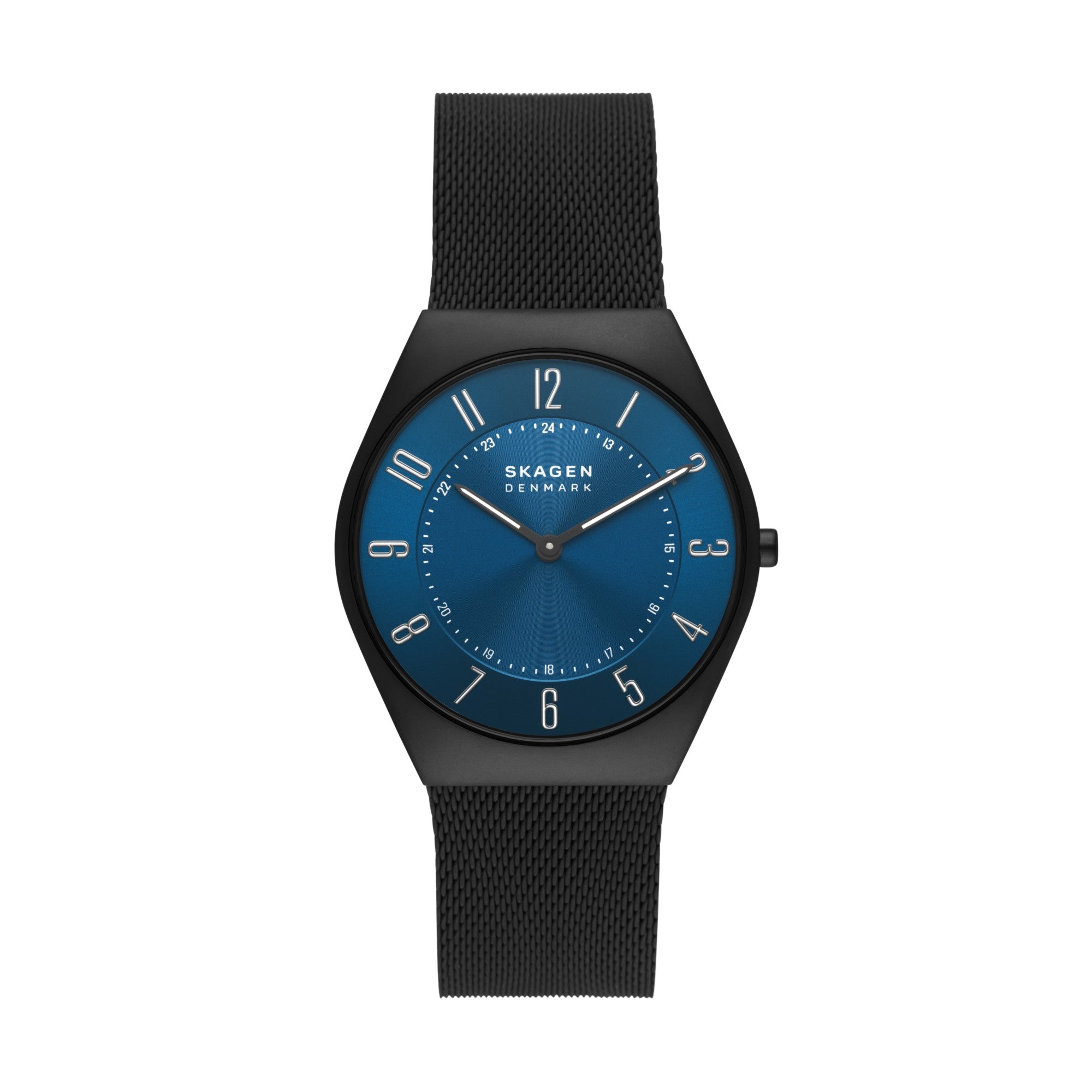 Montre Skagen Grenen Ultra Slim SKW6840, cadran bleu, vue de face