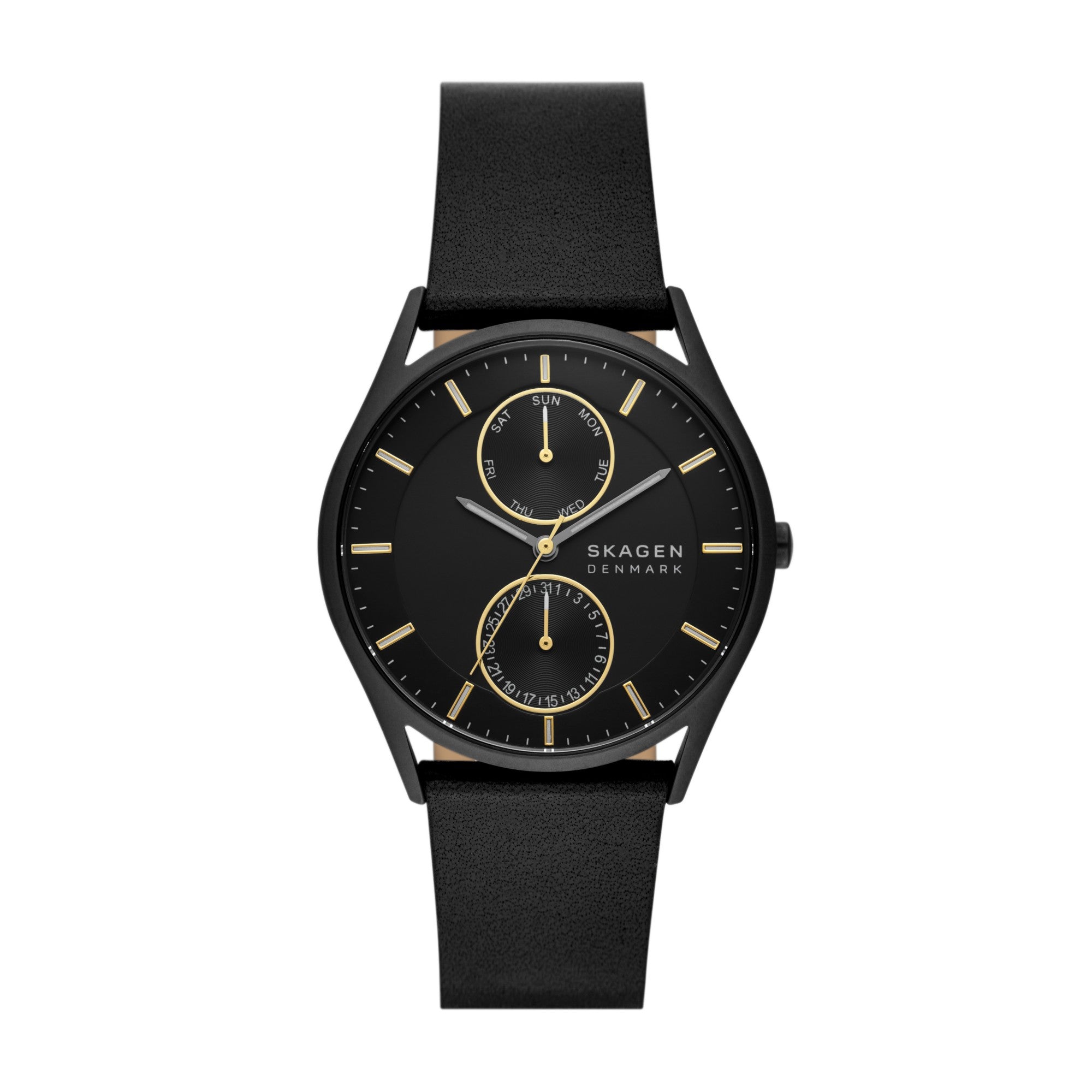 Montre Skagen Holst SKW6911, cadran noir, vue de face