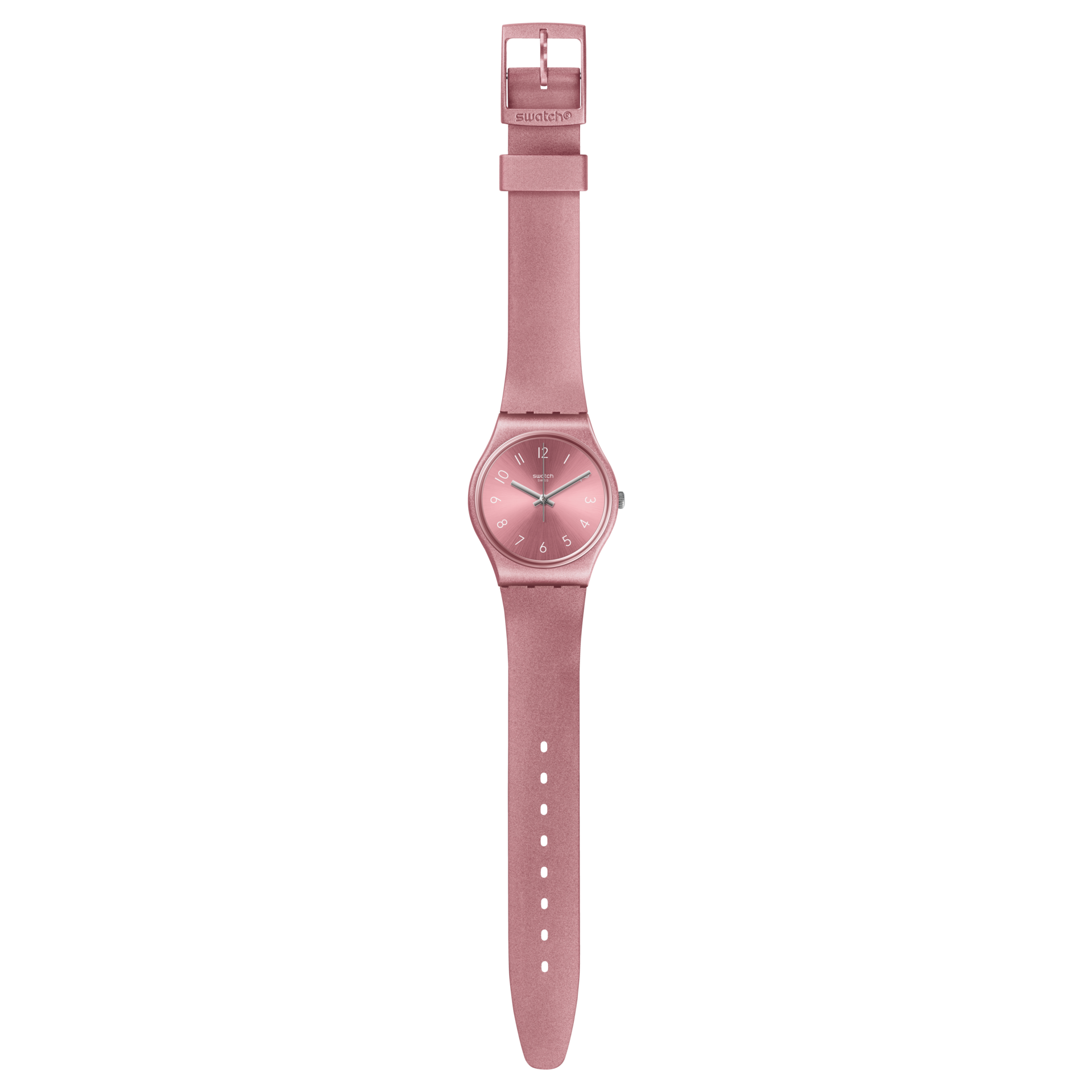 Montre Swatch So Pink GP161, cadran rose, vue de face