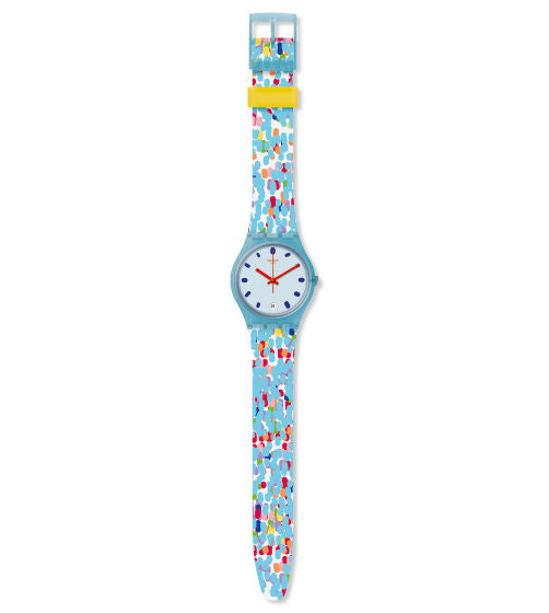Swatch Prikket GS401 watch, white dial, front view