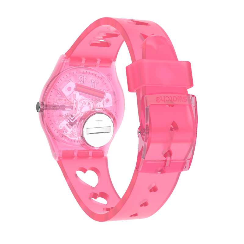 Montre Swatch Love With All the Alphabet GZ354, vue de dos