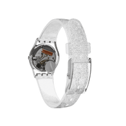 Swatch Silver Glistar Too LK343E watch, back view