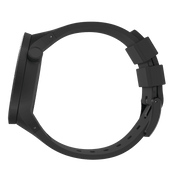 Montre Swatch Big Bold Bioceramic Basalt SB03B110, cadran noir, vue de profil
