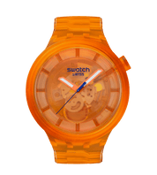 Swatch Big Bold Orange Joy SB05O103 watch, orange dial, front view