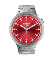 Montre Swatch Big Bold Scarlet Shimmer SB07S104G, cadran rouge, vue de face