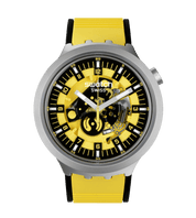 Montre Swatch Big Bold Bolden Yellow SB07S109, cadran jaune, vue de face