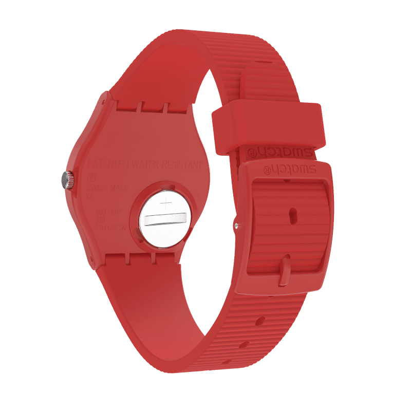 Montre Swatch Cycles in the Sun SO28R400, vue de dos