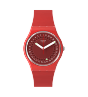 Montre Swatch Cycles in the Sun SO28R400, cadran marron, vue de face