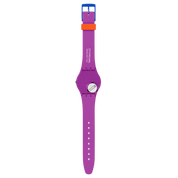 Swatch Class Act SO28Z118 watch, back view