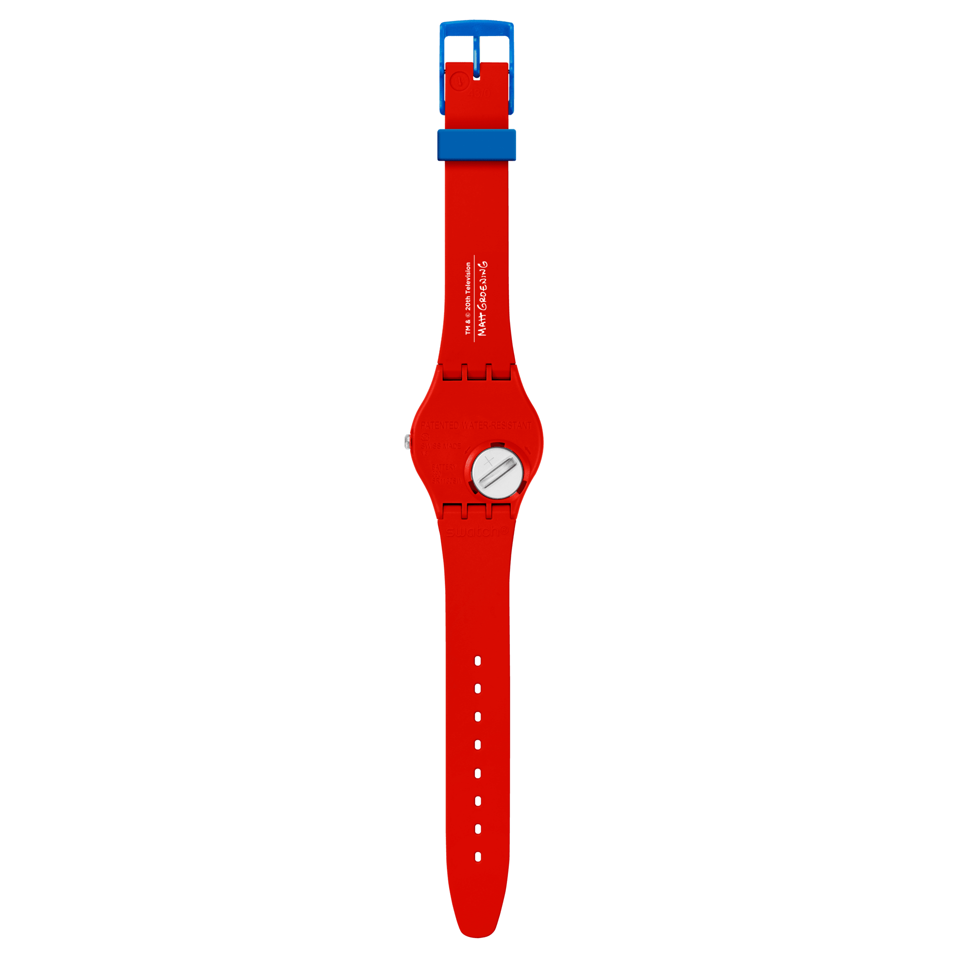 Swatch Little Lady Liberty SO28Z120 watch, back view