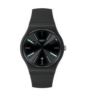 Montre Swatch A Dash of Green SO29B404, cadran noir, vue de face