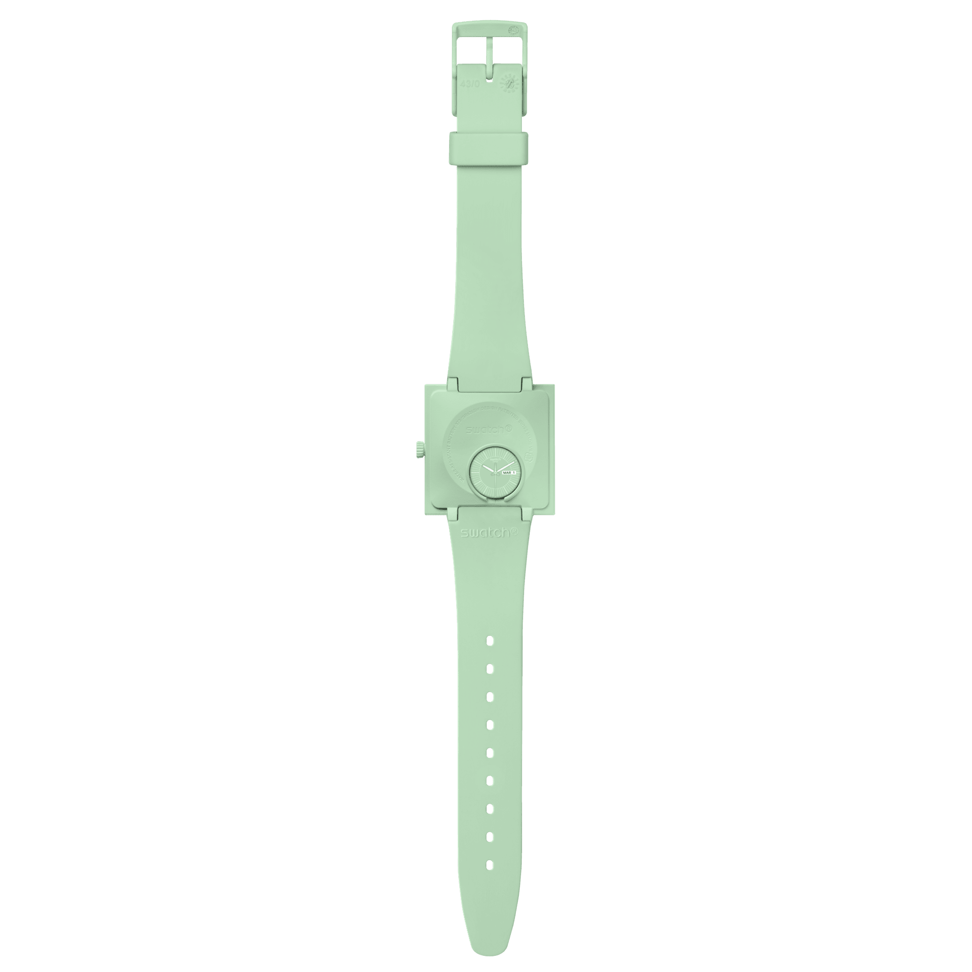 Montre Swatch What If...mint? SO34G701, vue de dos