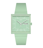 Montre Swatch What If...mint? SO34G701, cadran vert, vue de face
