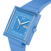Swatch What If…Sky? SO34S700 watch, blue dial, side profile