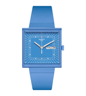 Swatch What If…Sky? SO34S700 watch, blue dial, front view