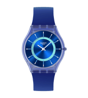 Swatch Skin Jammy Grape Dream SS08I100 watch, blue dial, front view