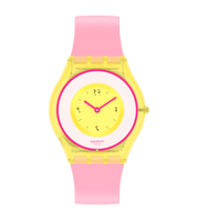 Montre Swatch Skin India Rose 01 SS08Z101, cadran jaune, vue de face