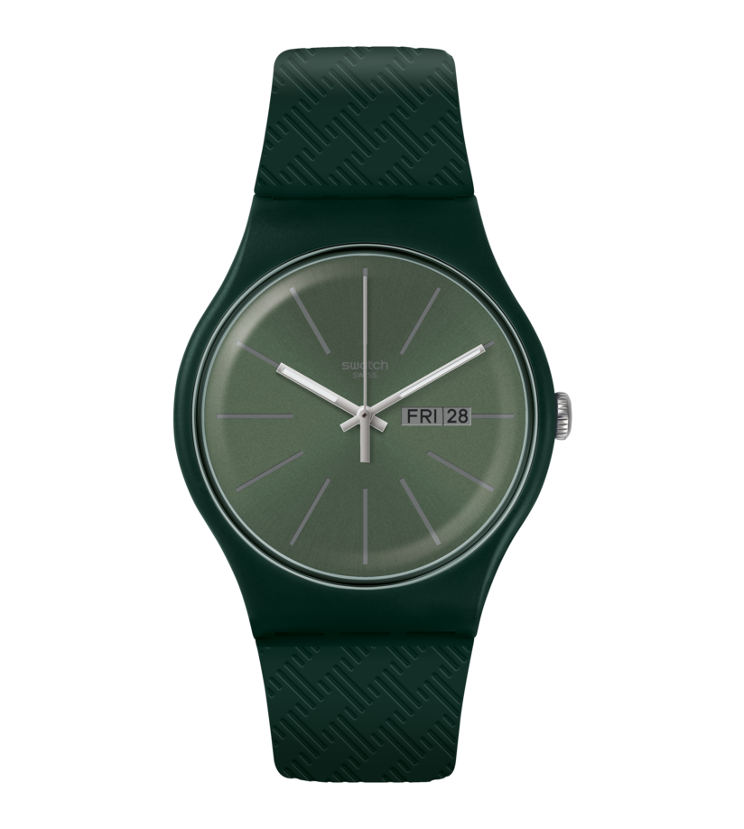 Swatch Khakitex SUOG710 watch, green dial, front view