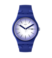 Montre Swatch Violet Verbena SUON716, cadran blanc, vue de face