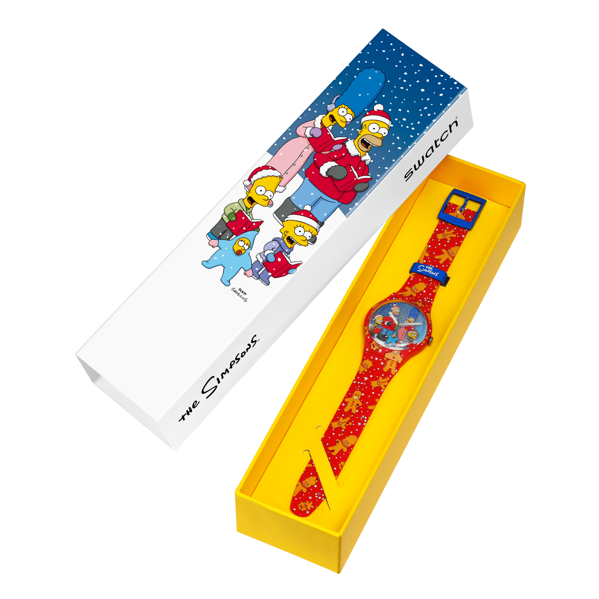 Swatch Wondrous Winter Wonderland SUOZ361 watch, in its box