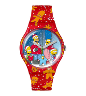 Swatch Wondrous Winter Wonderland SUOZ361 watch, blue dial, front view
