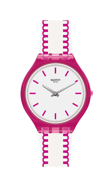 Swatch Skin Skinpunch SVOP102 watch, white dial, front view