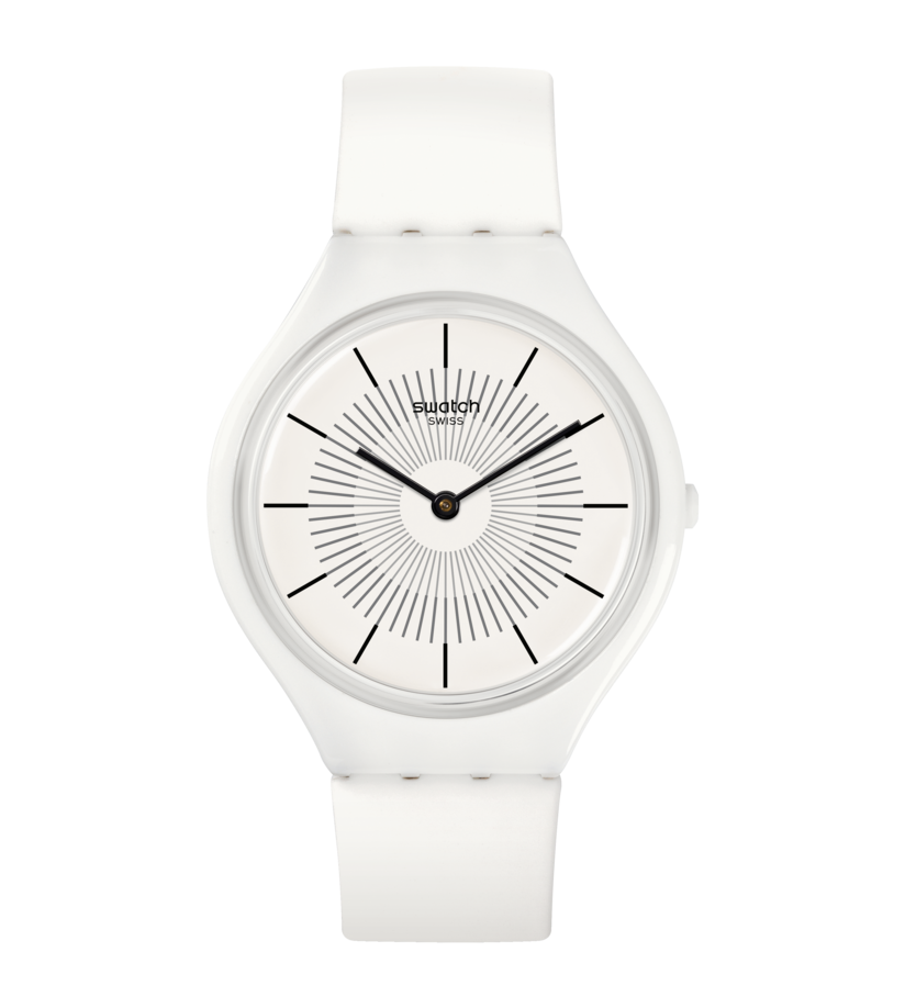 Swatch Skin Skinpure SVOW100 watch, white dial, front view