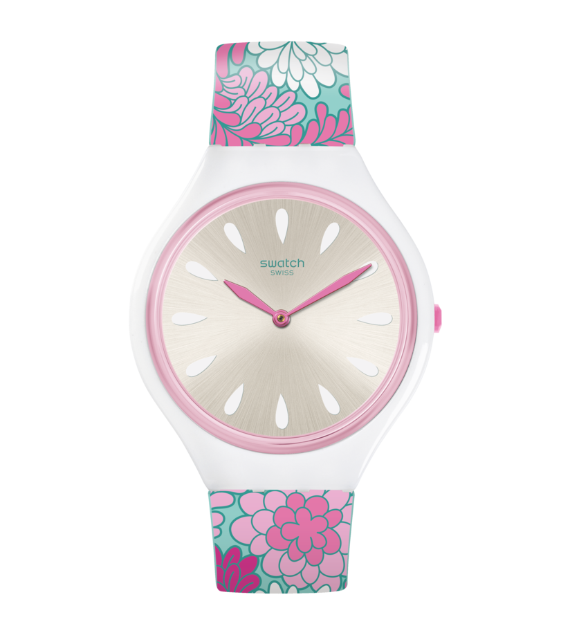 Montre Swatch Skin Skinpivoine SVOZ100, cadran gris, vue de face
