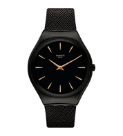 Swatch Skin Notte SYXB101 watch, black dial, front view