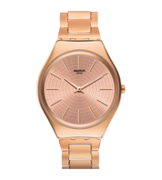 Swatch Skin Goldtralize SYXG110G watch, pink dial, front view