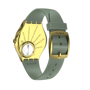 Swatch Skin Green Moire SYXG113 watch, back view