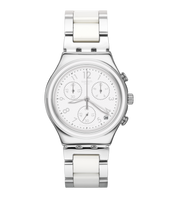 Swatch Irony Snow Dream YCS603G watch, white dial, front view