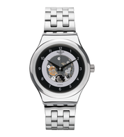 Swatch Sistem51 Sistem Lacque YIS416G watch, grey dial, front view