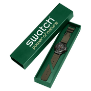 Swatch Irony By the Bonfire YVB416 watch, in its box