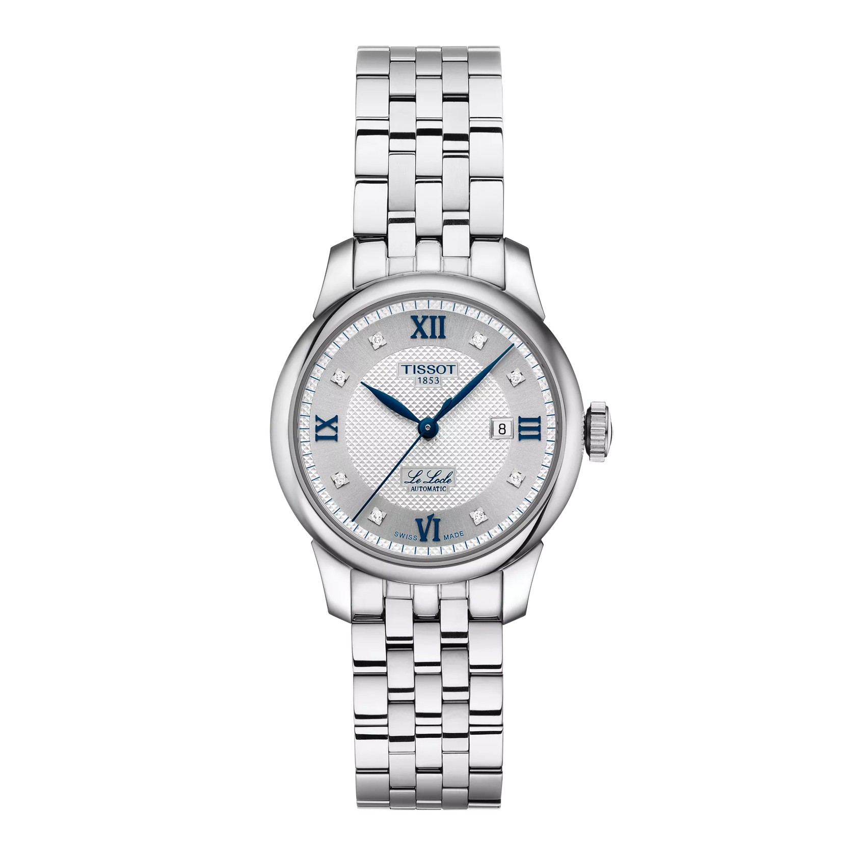 Montre Tissot Le Locle 20th Anniversary 29mm T006.207.11.036.01, cadran argenté, vue de face