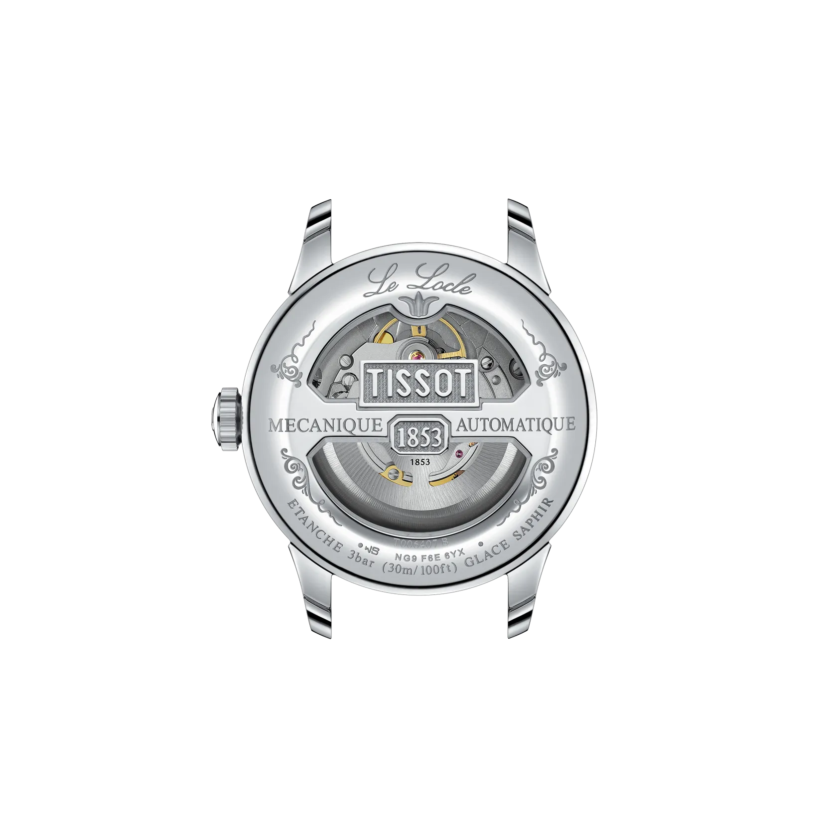 Montre Tissot Le Locle 39.3mm T006.407.11.053.00, vue de dos
